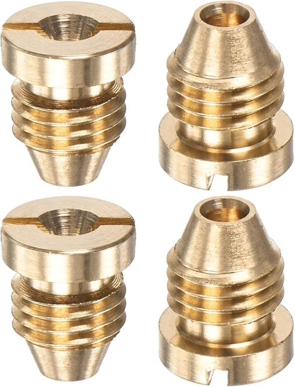 M METERXITY 4-Pack Foam Cannon Orifice Nozzle, 1.1mm Brass Universal Thread Tips for Snow Foam Lance/Garden Hose/Kitchen Cleaners, Sprayer Connector Replacement Nozzles