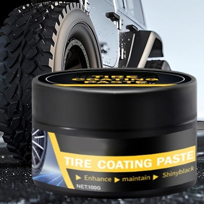 Tyre Care Gel - Tire Dressing Paste, Glossy Black Coating, Automotive Waxing Accessory, Durable Shine Restorer | Ideal For Car Motorcycle Truck Rim Cleaning Renovation Maintenance Protection Detailing