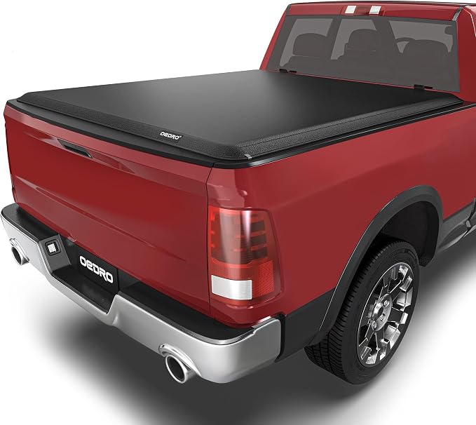 OEDRO Soft Roll Up Truck Bed Tonneau Cover Compatible with Dodge Ram 1500 New Body 2019 2020 2021 2022 2023 2024 2025 2026, 5.6ft Bed Without Rambox