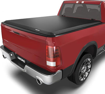 OEDRO Soft Roll Up Truck Bed Tonneau Cover Compatible with Dodge Ram 1500 New Body 2019 2020 2021 2022 2023 2024 2025 2026, 5.6ft Bed Without Rambox