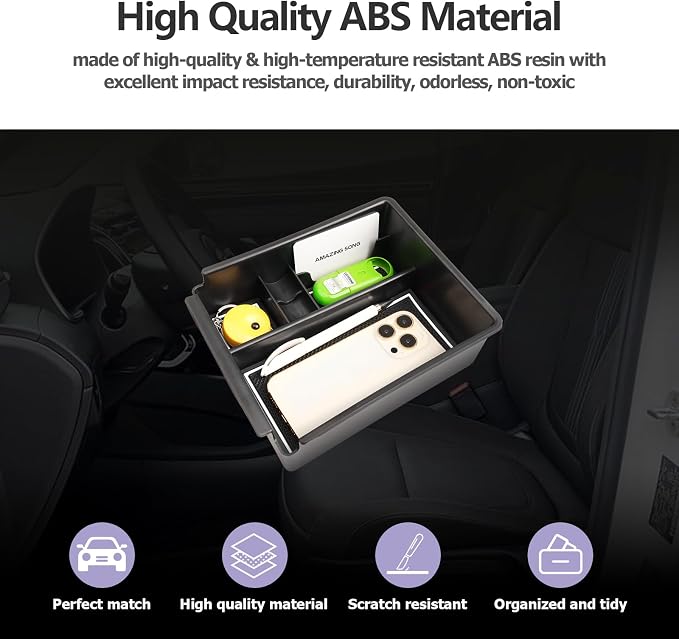Center Console Organizer Compatible with 2025 2026 Hyundai Tucson SEL/SE Armrest Storage Box Armrest Console Organizer 2025 Tucson Accessories (ONLY FOR TUCSON SEL/SE/XRT,NOT FOR PHEV&Limited&N-Line)