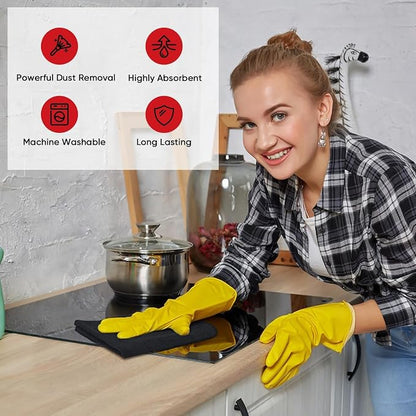 AIDEA Microfiber Cleaning Cloth 5 Pack, Microfiber Towels for Cars, Soft & Absorbent Cleaning Rags, Premium Lint Free Shop Towels for House, Kitchen, Car, 12inx16in