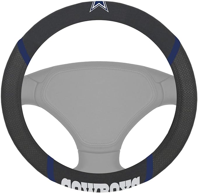 FANMATS NFL Unisex-Adult Embroidered Steering Wheel Cover