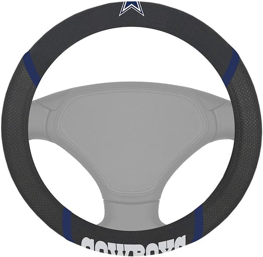 FANMATS NFL Unisex-Adult Embroidered Steering Wheel Cover