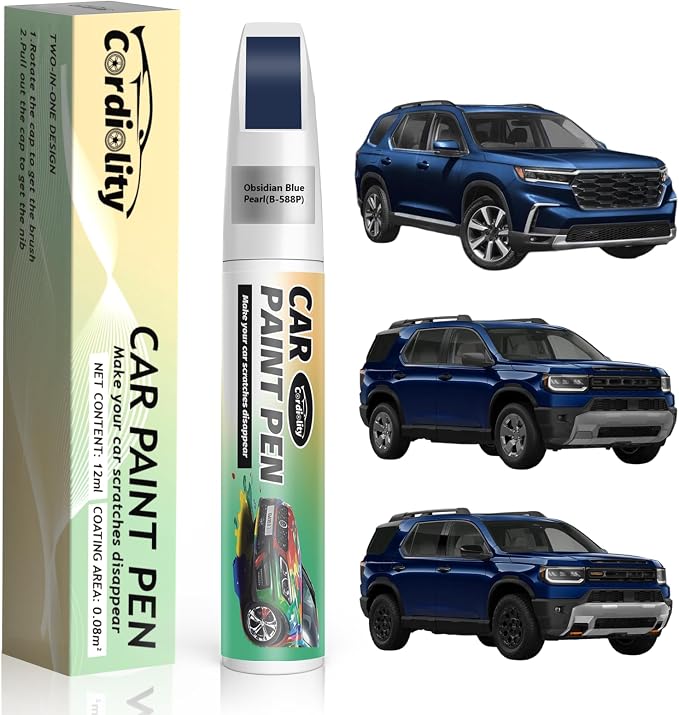 Obsidian Blue Pearl(B-588P) Touch Up Paint Pen for Honda,Car Paint Scratch Repair Pen Quick and Easy Fix Auto Paint Scratch