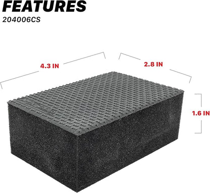 Maxshine Universal Heavy Grade Clay Sponge – Reusable Clay Bar Alternative for Paint & Glass Decontamination – Removes Overspray, Tar & Industrial Fallout – Ergonomic Foam Grip for Auto Detailing