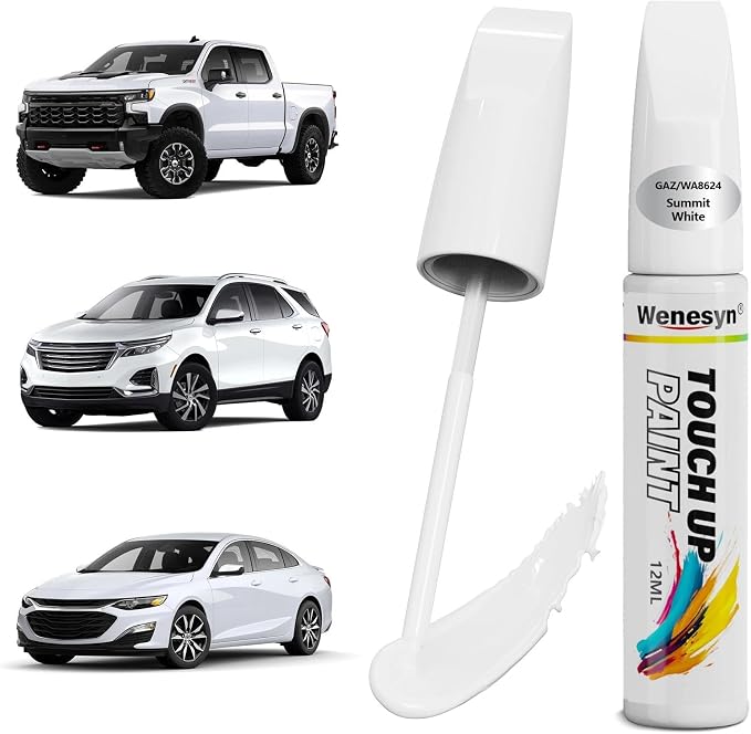 GAZ/WA8624 Summit White Touch Up Paint Compatible with Chevrolet, Car Paint Scratch Remover for Nicks & Chips Repair, Automotive Paints Exact Match Chevy Silverado/Equinox/Malibu/Trax/Tahoe