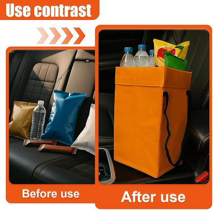 YoRise Foldable Car Trash Can, Multipurpose Waterproof Auto Back Seat Hanging Garbage Organizer, Large Capacity Leak-Proof Vehicle Interior Storage Bag Accessories for Cars, SUVs, Trucks (Red)