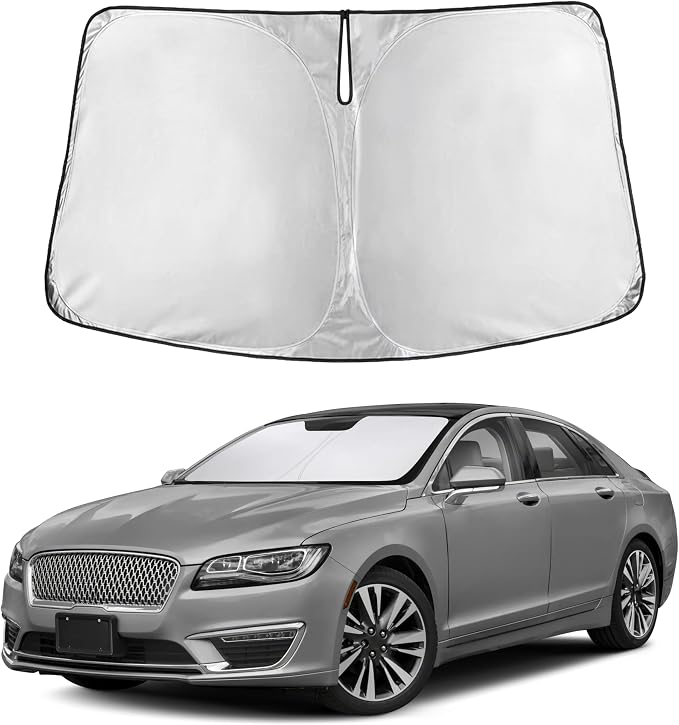 EcoNour Windshield Sunshade Compatible for Lincoln MKZ 2013-2018 2019 2020, Sun Visor for Front Windshield & Window Sun Shade Cover, UV Heat Blocker & Protector, Car Accessories