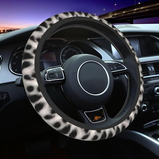 Cute Cat Print Steering Wheel Covers Non Slip Neoprene Universal 15 Inch Steering Wheel Protector Car Cover for Men Women