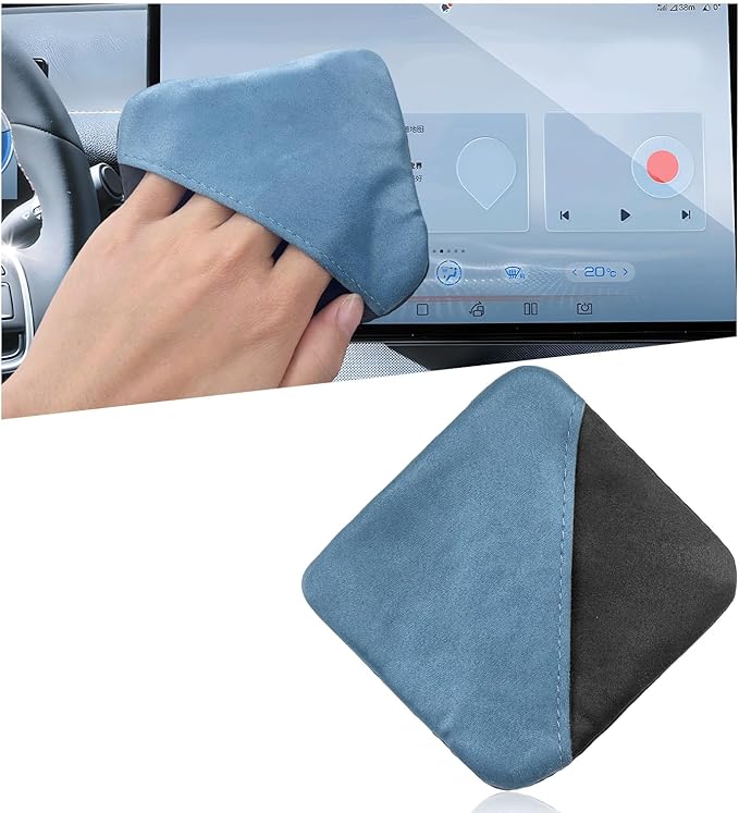 Ohleats Car Screen Cleaner, Microfiber Auto Screen Cleaning Pad, Foldable Touch Screen Cleaner Cloth for Vehicle Dashboard LCD Display, Car Cleaning Kits