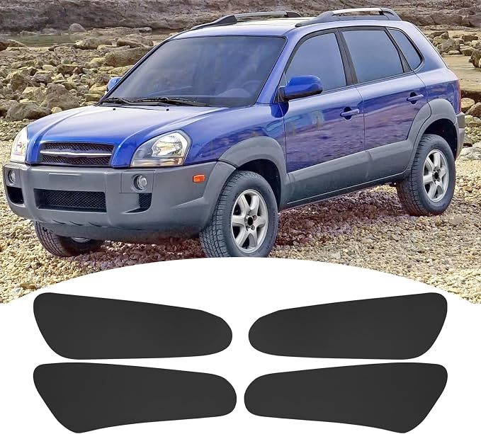 RUIANTE 4pcs Door Panel Cover Trim Replacement Compatible for Tucson 2006-2013 Car Interior Accessories (Black)