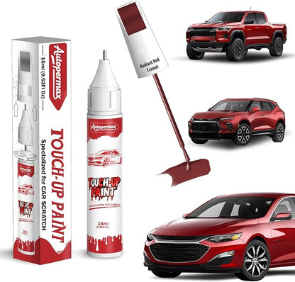 GNT/WA170H Radiant Red Tricoat Car Touch Up Paint for Chevrolet, Color Accurate Two-In-One Car Paint Scratch Repair Pen, Professional Scratch Remover for Vehicles Chips and Nicks Scuff