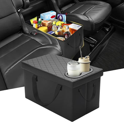 Mixsuper Liner Car Seat Organizer Ford Explorer with Cup Holders Ford Explorer Console Organizer 2020-2025 2026 Explorer Accessories Organizer for Explorer Seat Aisle Storage Box for Kids Travel