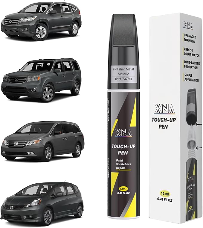 XNA Polisher Metal Metallic(NH-737M) for Honda Touch Up Paint, Car Scratch Remover for Nicks and Chips Repair, 2-In-1 Quick & Easy Fix Car Scratch Repair Kit with Exact Color-Matched