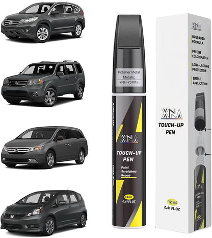 XNA Polisher Metal Metallic(NH-737M) for Honda Touch Up Paint, Car Scratch Remover for Nicks and Chips Repair, 2-In-1 Quick & Easy Fix Car Scratch Repair Kit with Exact Color-Matched