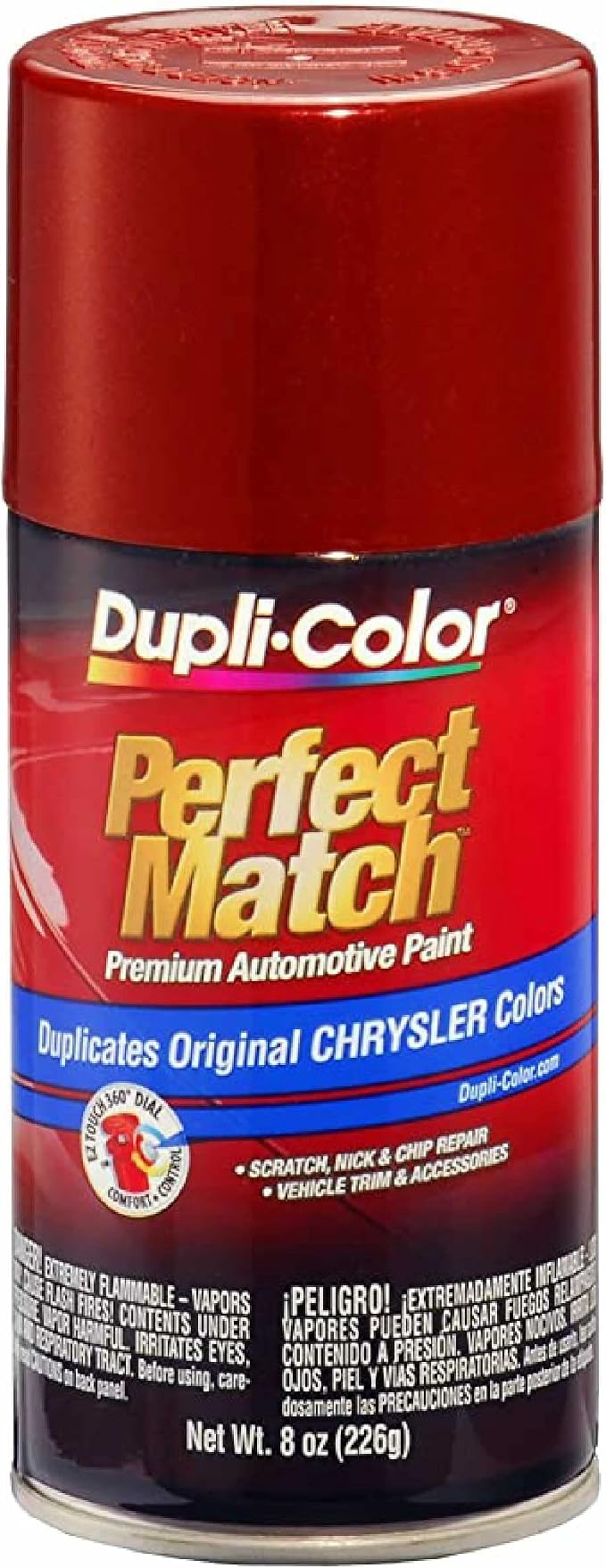 Dupli-Color EBCC04247 Perfect Match Automotive Spray Paint – Chrysler Chili Pepper Red Pearl, PEA/VEA – 8 oz. Aerosol Can