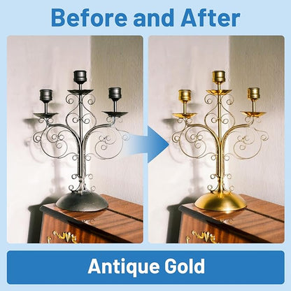 SENVEN Liquid Gold Leaf Paint High Gloss Multi Surface Rich Gold Paint for Metal, Wood, Plastic, Canvas, Appliance, Furniture Scratch Repair & Art Handcrafts 30ml/1.5oz Fast Drying Acrylic Metallic Finish