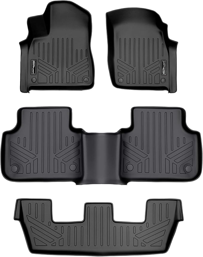 MAXLINER Custom Fit Floor Mats 3 Row Liner Set Compatible with 2017-2025 Audi Q7 / SQ7