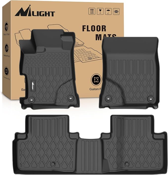 Nilight TPE Floor Mats for Acura ILX 2013 2014 2015 2016 2017 2018 2019 2020 2021 2022 2022, All Weather Custom Fit Heavy Duty Floor Liners