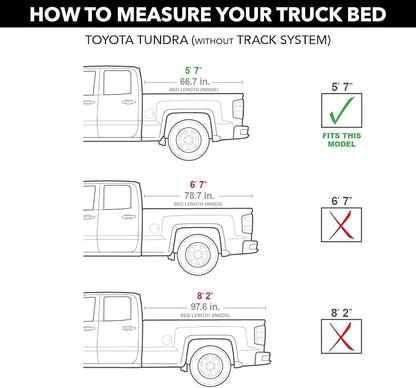 RealTruck BAK BAKFlip F1 Hard Folding Truck Bed Tonneau Cover | 772409 | Fits 2007 - 2021 Toyota Tundra 5' 7" Bed (66.7")