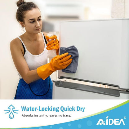 AIDEA Microfiber Cleaning Cloth-24PK, Soft Microfiber Towels for Cars, Absorbent Cleaning Rags, Lint-Free Streak-Free Wash Cloths for House, Kitchen, Window(12inx16in)