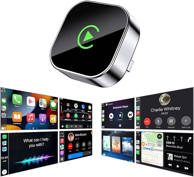 2026 Wireless CarPlay Adapter for iPhone&Android Auto, Bluetooth Plug&Play Converts Wired CarPlay/Android Auto to Wireless-Stable Connection for iPhone iOS 10+ & Android 11+ Phones