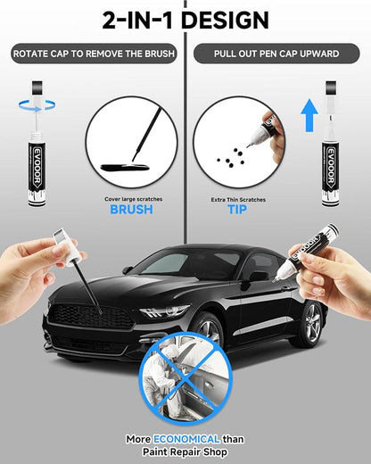 UH Tuxedo Black Touch Up Paint for Ford – Exact Match 2 in 1 Paint Pen for Chips and Nicks Repair