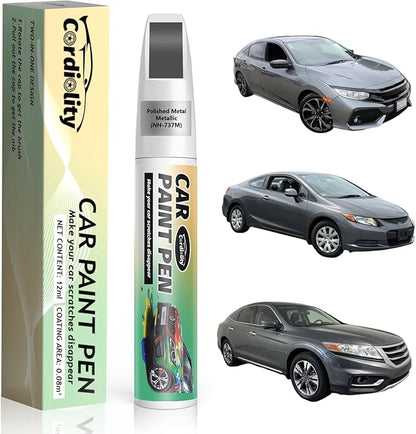 Polished Metal Metallic(NH-737M) Touch Up Paint Pen for Honda,Car Paint Scratch Repair Pen Quick and Easy Fix Auto Paint Scratch
