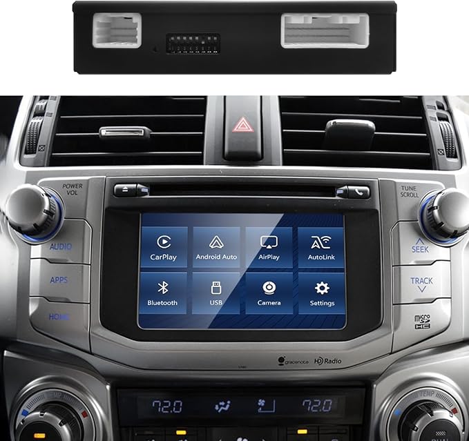 Wireless CarPlay Android Auto Adapter for Toyota with Entune2.0 & Touch2 2014-2019 Fits for Tundra/Highlander/RAV4/Tacoma/Camry/Corolla/Avalon/CH-R/Sienna/Camry Retrofit Kit Decoder