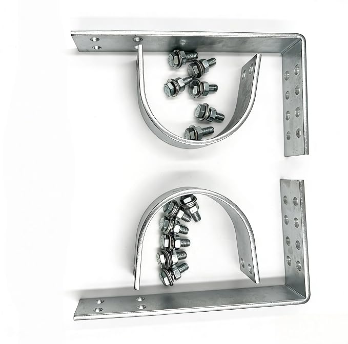 Universal Bolt-On Adjustable Driveshaft Safety Loop, White Zinc Steel, Heavy Duty Tail Shaft Loop Kit with Hardware