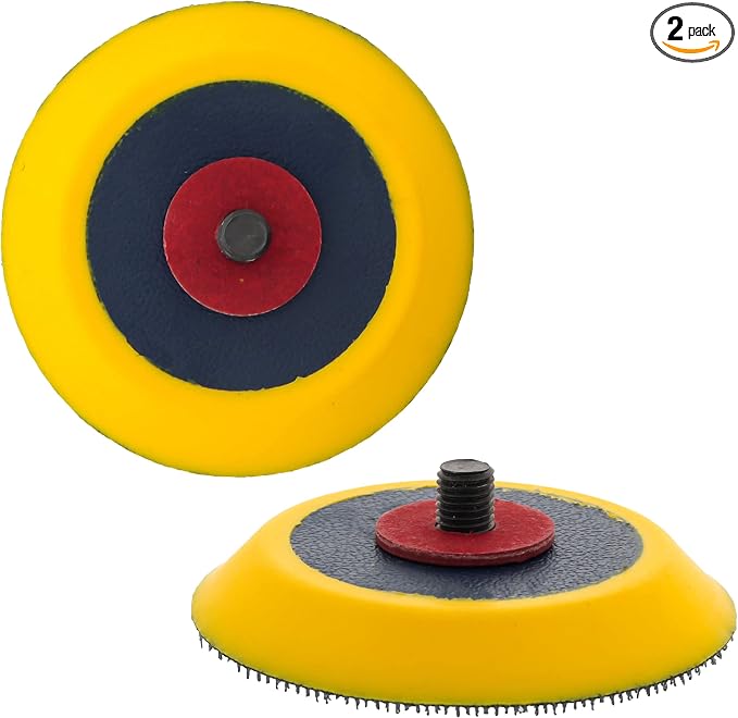 Dura-Gold Pro Series 3" Hook & Loop DA Backing Plate Pad, 2 Pack - Flexible Dual-Action Random Orbital Sander Polisher Pad, 5/16" Threads For Auto Woodworking Sandpaper Sanding Car Polishing Detailing