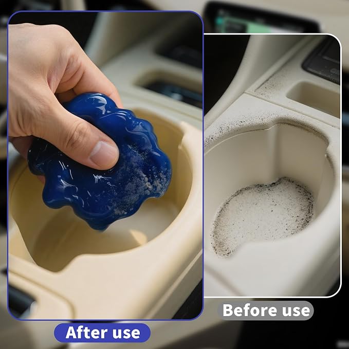 ASFSKY Car Cleaning Gel (Blue,Blueberry) Cleaning Putty Universal Dust Cleaning Car Interior Cleaner Keyboard Dust Remover Car Slime Gifts for Men Women girl（1 pack）