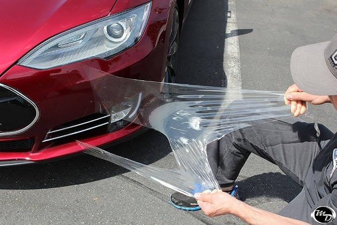 VViViD Satin Clear Paint Protection Bulk Vinyl Wrap Film 12 Inch Including 3M Squeegee and Black Felt Applicator (Bulk ROLL - 12 Inch x 20ft)
