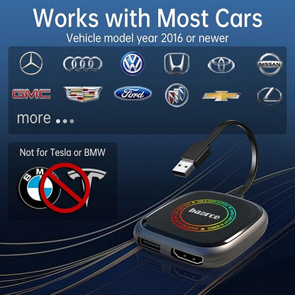 Magic Box 3.0 Max 2026 Upgrade - 32G Car Streaming Device with Netflix, YouTube, Prime Video, Wireless Apple CarPlay & Android Auto Adapter, Support HDMI Output & USB Drive, for OEM Wired CarPlay Cars
