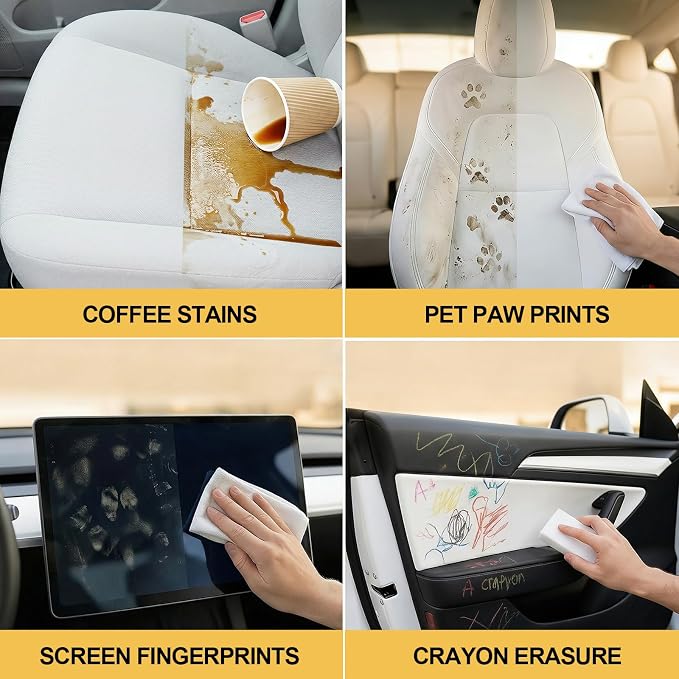 toretark Interior Car Cleaner Kit for Tesla, pH-Neutral Safe for All Surface, 2-in-1 Modes Car Upholstery Cleaner for BMW Accessories, Cleaning Kit Interior for Mercedes Benz Car Accessories