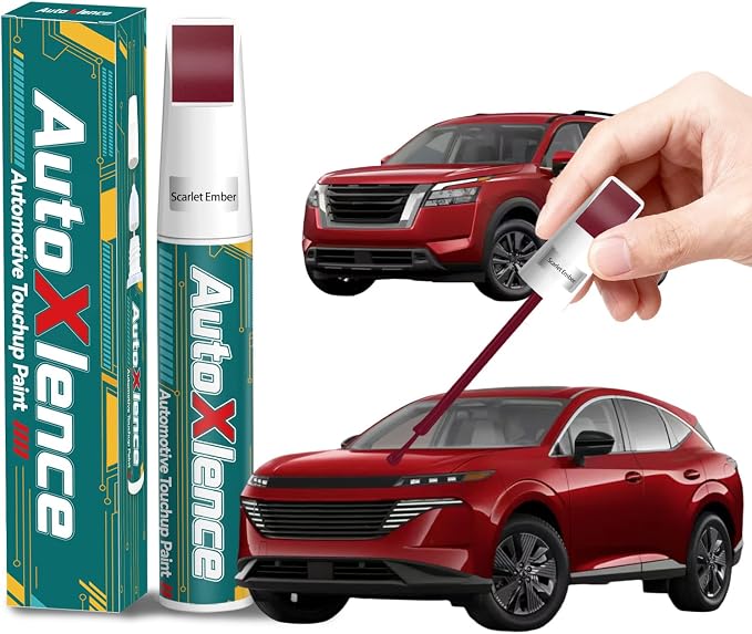 Scarlet Ember(NBL) Touch Up Paint Compatible with Nissan Car Paint Pen Scratch Repair Automotive Scratch Remover Fix Exact Color Match