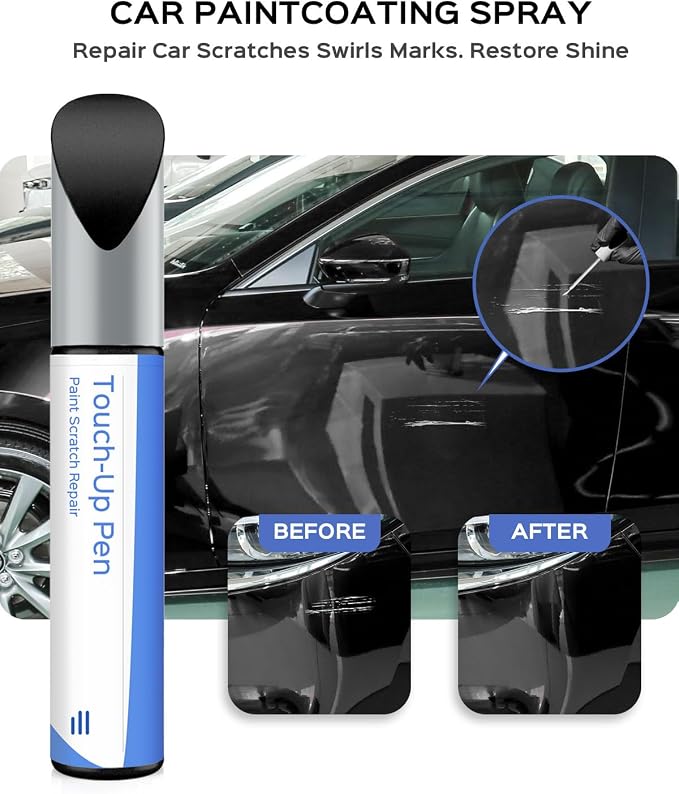 A3F Brilliant Black Touch Up Paint Compatible with Mazda Exact Match Chips and Nicks Touch Up