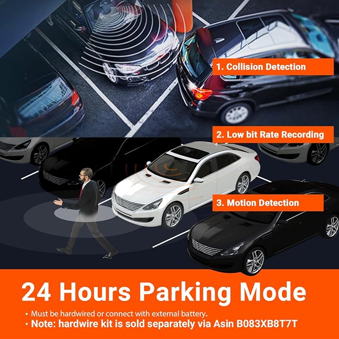 VANTRUE N4 3 Channel Dash Cam, 4K+1080P Dual Channel, 1440P+1440P+1080P Front Inside Rear Three Way Triple Car Dash Camera, IR Night Vision, Capacitor, 24 Hours Parking Mode (Renewed)