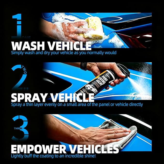 Car Coating Spray,Ceramic Coating for Cars,500ML Quick Effect Coating Agent,Car Scratch Wax Polish Spray Extreme Hydrophobic Water Beading,Deep Gloss Shine for Long-Lasting Polish Spray Wax