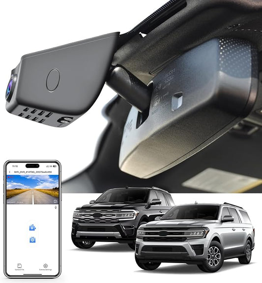 Mangoal 4K Dash Cam Custom fit for Ford Expedition/Expedition MAX 2018-2026, XLT Limited Timberline King Ranch Platinum, Integrated OEM Look, UHD 2160P Video, Easy to Install, App & WiFi, 64GB Card