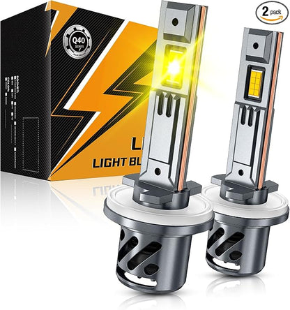 Auxbeam 880 881 Fog Lights, Q40 Series 3000K Golden Yellow 16000LM 893 899 Offroad Lights, Plug and Play, Pack of 2