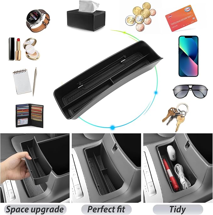SKTU for 2025 2026 Kia Carnival Accessories Center Console Organizer for 2025 2026 Kia Carnival (LX/LXS/EX/SX/SX Prestige) Front Console Tray Kia Carnival 2025 2026 Accessories Front Console Organizer