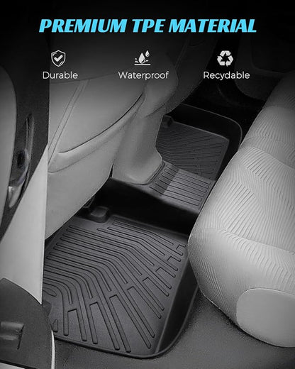 Floor Mats for Honda Accord Sedan 2013-2017 Car Accessories All Weather Rubber TPE Tech Black Cargo Liner & Carpets Full Set Custom Fit for Accord 2017 2016 2015 2014 2013 Sport/LX/EX/Touring