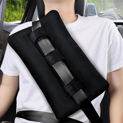 Seat Belt Pillow Post Surgery, Heart Pillows for After Heart Surgery Recovery, Chest Port Pacemaker Pillow for Chemo Patients Seatbelt, Gifts for Women After Hysterectomy (Black)