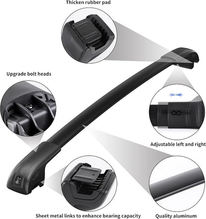300Lbs Lockable Roof Rack Crossbars Compatible with Subaru Forester Wilderness 2022-2026, Heavy Duty Aluminum Anti-Corrosion Cross Bar Fit Luggage Luggage Kayaks Bicycles Snowboard