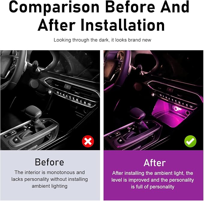1 PCS Mini USB LED Car Interior Light, Plug & Play Compact Atmosphere Lamp, Personalized Automotive Interior Ambient Light Decor, Universal for Most Cars (Purple)