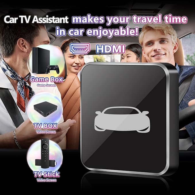 Car TV Adapter Wireless CarPlay, HDMI to USB Converter, Support Fire TV Stick, Game Consoles, Carplay HDMI Adapter Only for Wired CarPlay Cars (Model Year: 2015 to 2025)