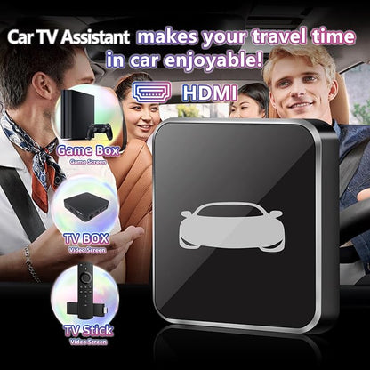 Car TV Adapter Wireless CarPlay, HDMI to USB Converter, Support Fire TV Stick, Game Consoles, Carplay HDMI Adapter Only for Wired CarPlay Cars (Model Year: 2015 to 2025)