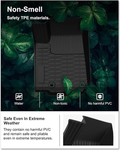 KIWI MASTER Floor Mats for 2022-2026 New Jeep Grand Cherokee/ 4xe, Custom Fit All Weather Car Mats, Heavy Duty TPE Floor Liners, Front & Rear 2 Row, Black
